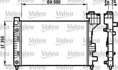 Radiador, refrigeración del motor VALEO 732587