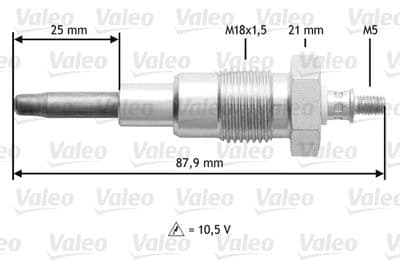 Bujía de precalentamiento VALEO 345167
