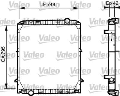 Radiador, refrigeración del motor VALEO 733486