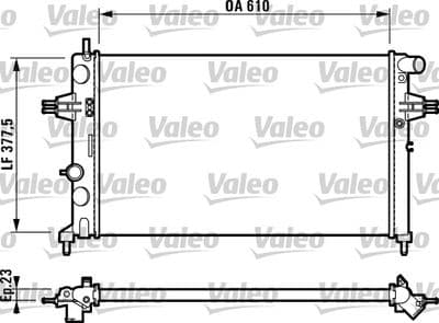 Radiador, refrigeración del motor VALEO 732729