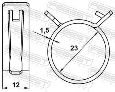 Abrazadera de manguera FEBEST FE-CLAMP23