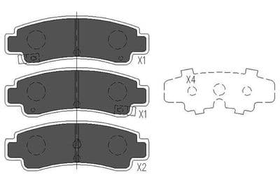Juego de balatas de freno Kavo Parts KBP-6543