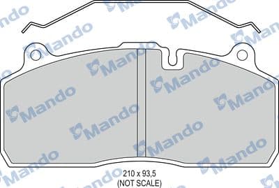Juego de balatas de freno MANDO MBF016082