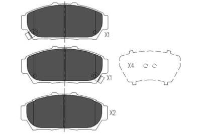 Juego de balatas de freno Kavo Parts KBP-2030