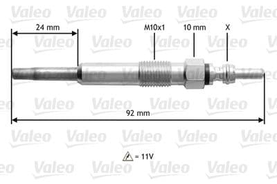 Bujía de precalentamiento VALEO 345104
