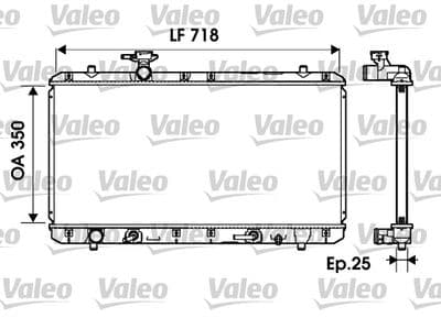 Radiador, refrigeración del motor VALEO 734165