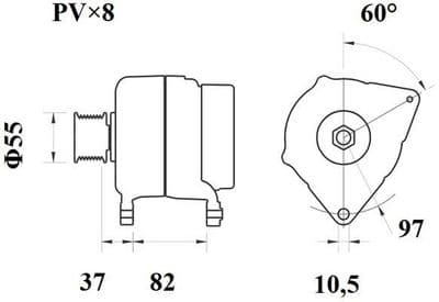 Alternador MAHLE MG 1263