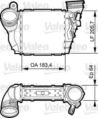 Radiador de aire de admisión VALEO 817557