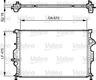 Radiador, refrigeración del motor VALEO 735373