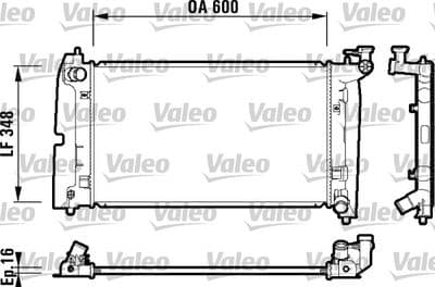 Radiador, refrigeración del motor VALEO 734199