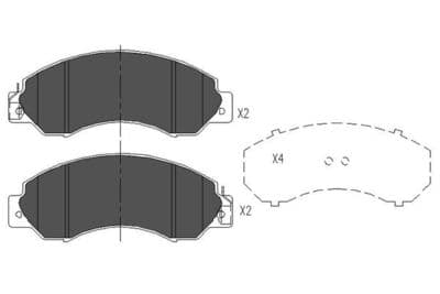 Juego de balatas de freno Kavo Parts KBP-6592