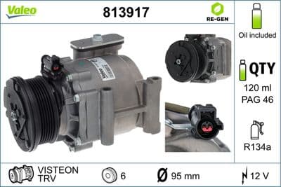 Compresor, aire acondicionado VALEO 813917