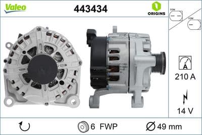 Alternador VALEO 443434