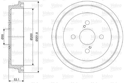 Tambor de freno VALEO 237057