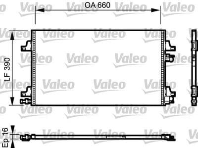 Condensador, aire acondicionado VALEO 814006
