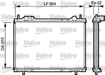 Radiador, refrigeración del motor VALEO 734220