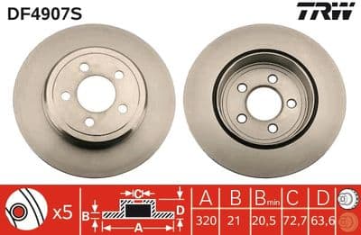 Disco de freno TRW DF4907S