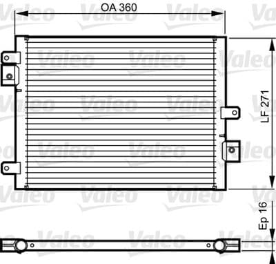 Condensador, aire acondicionado VALEO 814167