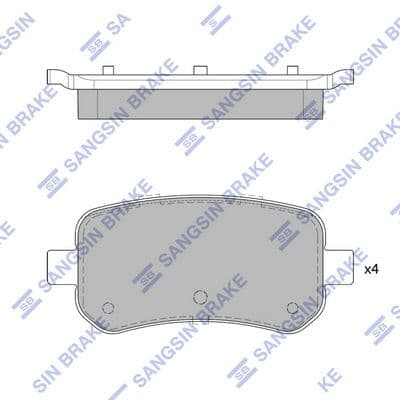 Juego de balatas de freno Hi-Q SP4077
