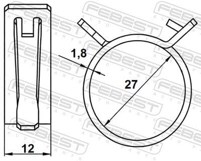 Abrazadera de manguera FEBEST FE-CLAMP27