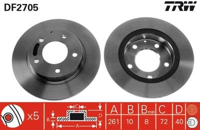 Disco de freno TRW DF2705