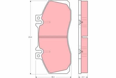 Juego de balatas de freno TRW GDB481