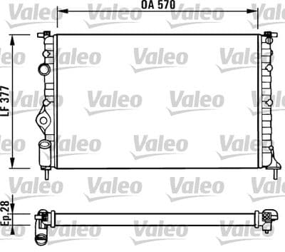 Radiador, refrigeración del motor VALEO 731379