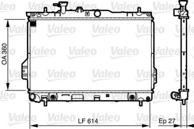 Radiador, refrigeración del motor VALEO 735606