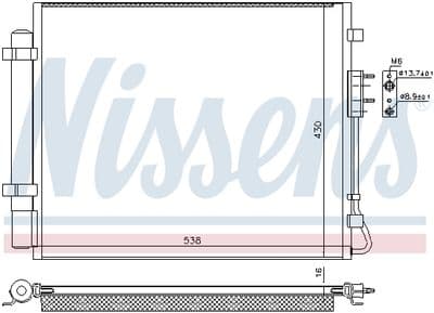 Condensador, aire acondicionado NISSENS 940821