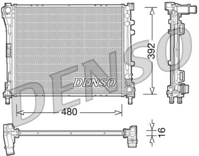 Radiador, refrigeración del motor DENSO DRM09087