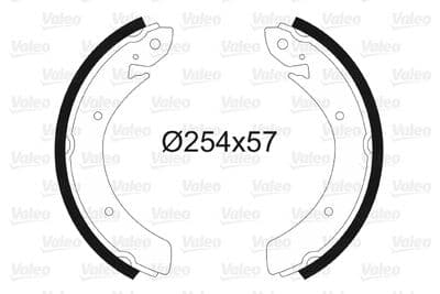 Juego de zapatas de frenos VALEO 562025
