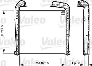 Radiador de aire de admisión VALEO 818883