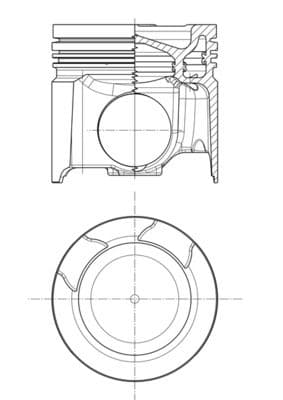 Pistón MAHLE 037 PI 00158 000