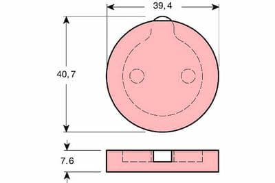 Juego de balatas de freno de mano de disco TRW GDB166