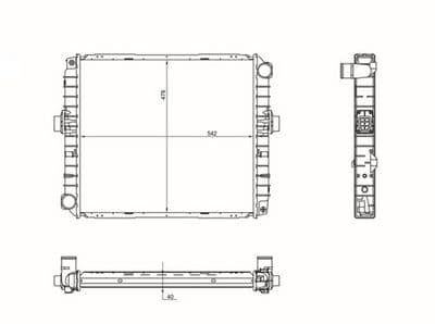 Radiador, refrigeración del motor MAHLE CR 757 000S
