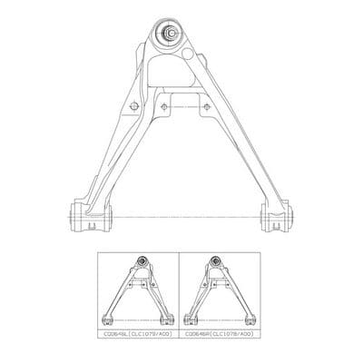 Brazo oscilante, suspensión de ruedas CTR CQ0646L