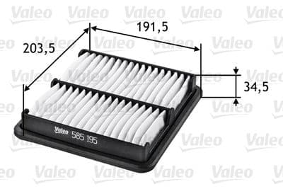 Filtro de aire VALEO 585195