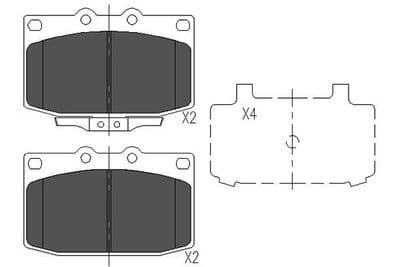 Juego de balatas de freno Kavo Parts KBP-4518