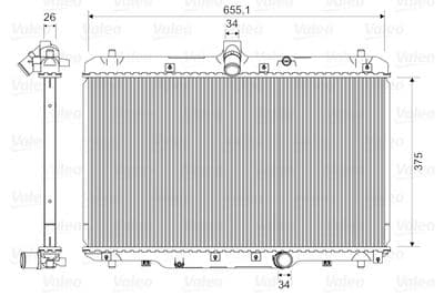 Radiador, refrigeración del motor VALEO 735400