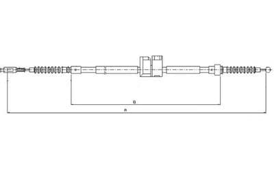 Cable de accionamiento, freno de estacionamiento TEXTAR 44091700