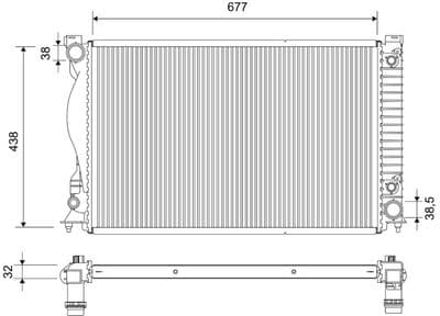 Radiador, refrigeración del motor VALEO 701777