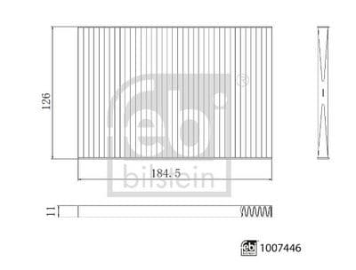 Filtro, aire del interior FEBI BILSTEIN 1007446