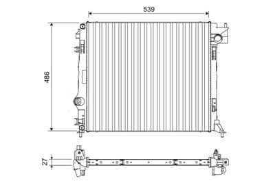 Radiador, refrigeración del motor VALEO 701108