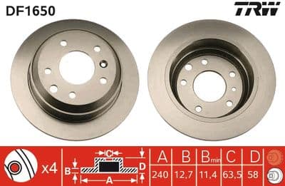 Disco de freno TRW DF1650