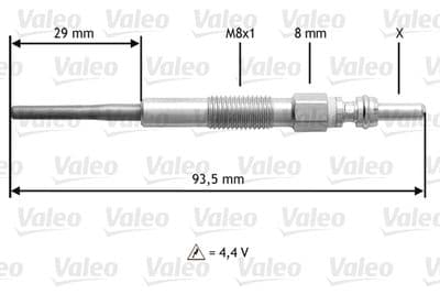 Bujía de precalentamiento VALEO 345206