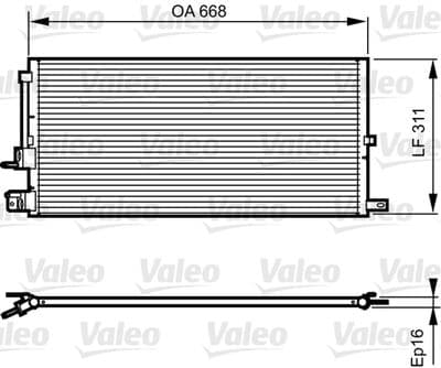 Condensador, aire acondicionado VALEO 814199