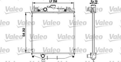 Radiador, refrigeración del motor VALEO 731828
