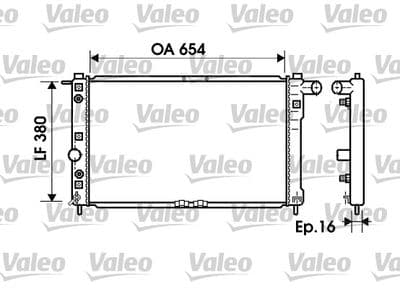 Radiador, refrigeración del motor VALEO 734765