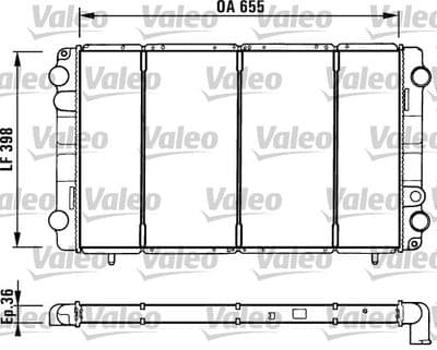 Radiador, refrigeración del motor VALEO 730944