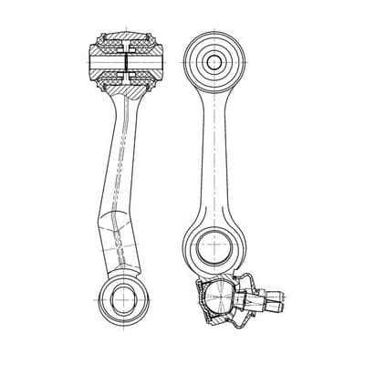 Brazo oscilante, suspensión de ruedas CTR CQ1147R